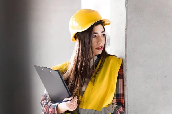 Portrait of a female construction engineer