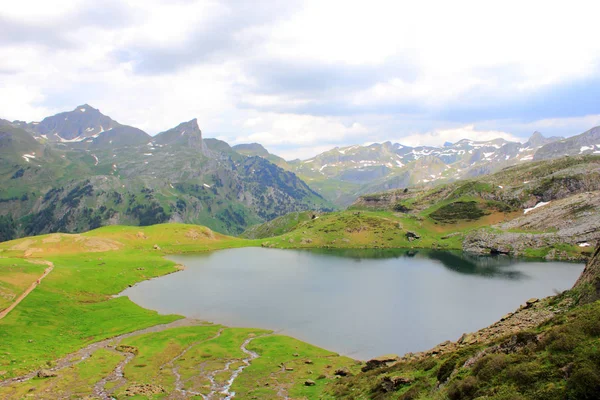Pyrenees mountains in the summer, lake