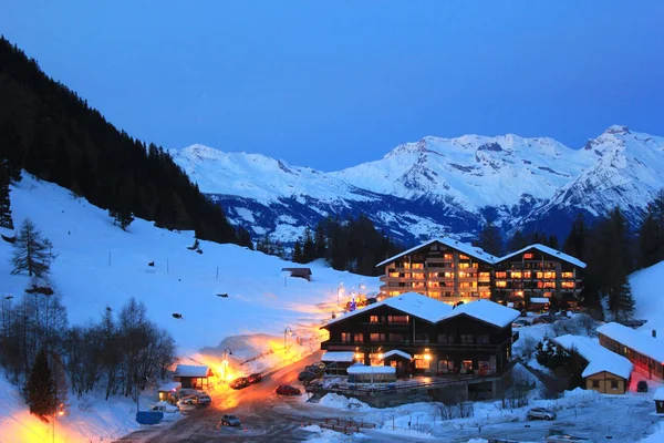 Ski resort, mountains in Switzerland — Stock Photo, Image