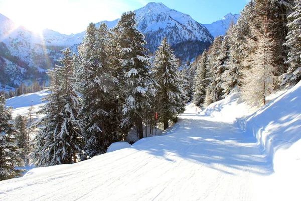 Ski resort, mountains in Switzerland — Stock Photo, Image