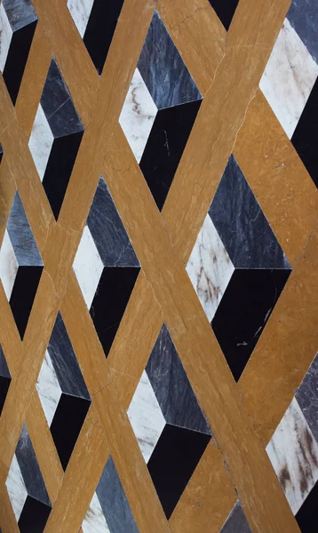 Draufsicht Abstrakter Geometrischer Hintergrund Von Rautenfliesen Auf Dem Fußboden — Stockfoto