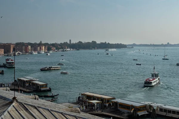 Övre Från Fönstret Panorama Över Canal Grande Venedig — Stockfoto