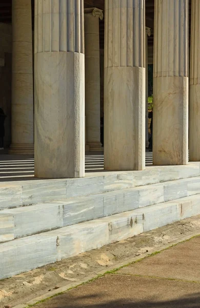 Elements Marble Columns Steps Shadows Sunny Day — Stock Photo, Image