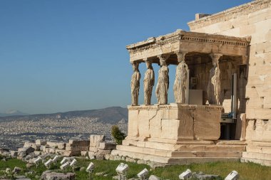 Akropolis, Atina ve Yunanistan 'daki yıkılmış tapınakların manzarası