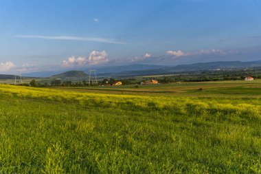 Dağın manzarası ve tarlası.