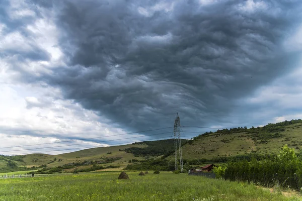 Orage Nuages Saskatchewan Prairie Scène — Photo