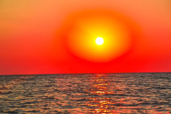 Belo Pôr Sol Mar — Fotografia de Stock