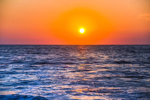 Solnedgång Havet — Stockfoto