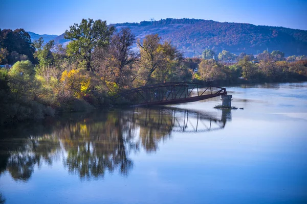 Hermosa Vista Del Lago Otoño — Foto de Stock