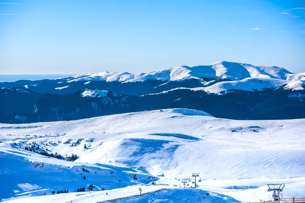 Vista Sulle Montagne Inverno — Foto Stock