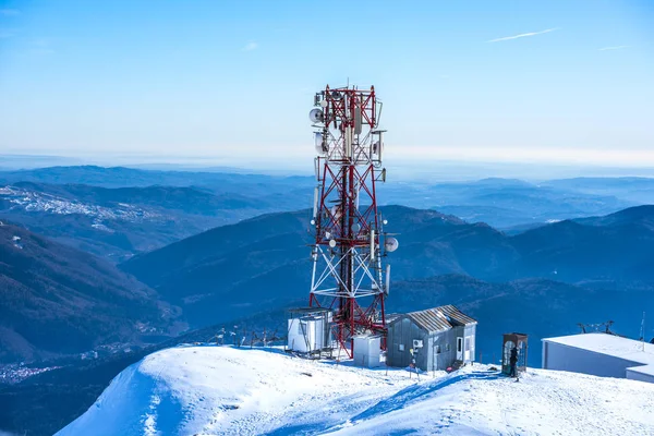 Vista Sulle Montagne Sulla Montagna Della Stazione Sciistica — Foto Stock