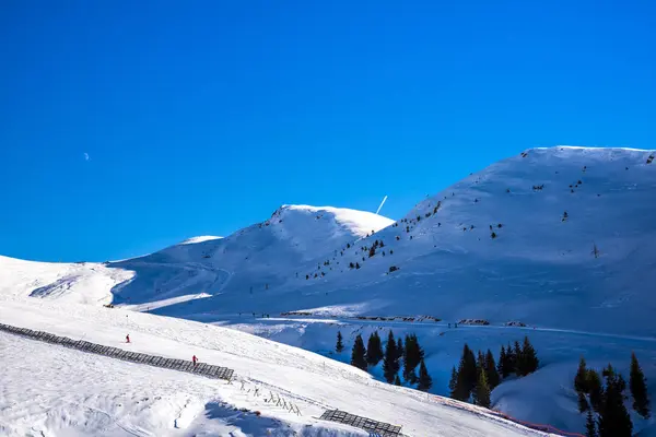 Skigebied Zwitserse Alpen — Stockfoto