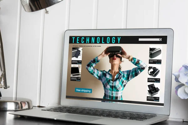 Online shopping: online store, sale of virtual reality products