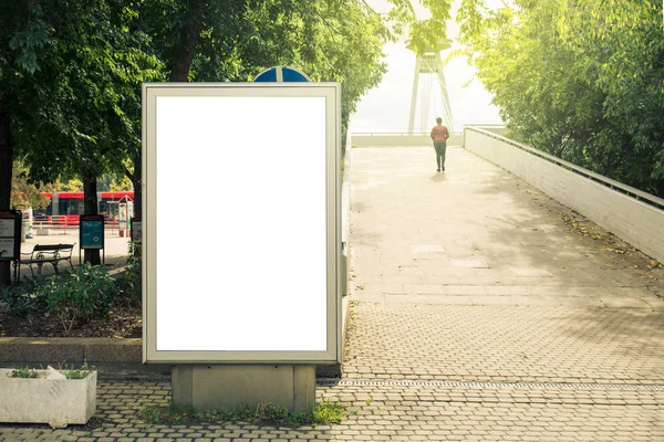 Üres modell a függőleges utcai plakát óriásplakát, nappali Stock Kép