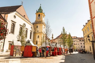 Bratislava, Slovakya: 30 Eylül 2016: Bratislava Şehir Müzesi (Muzeum mesta Bratislava), Hlavne Meydanı Namestie, (kelimenin tam anlamıyla ' ana kare') eski şehir merkezinde. Bratislava, Slovakya, Europe
