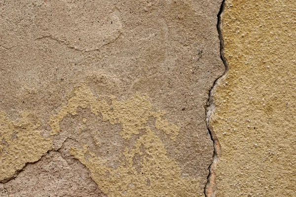 Grunge, rugueux, vieux mur de plâtre rauque avec partie peinte — Photo