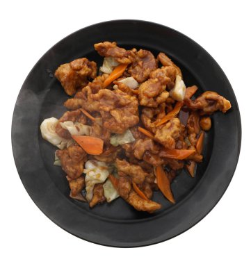 Çin yemeği. Chichen soya sosu ve sebze