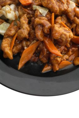 Çin yemeği. Chichen soya sosu ve sebze