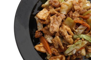 Çin yemeği. Ceviz ve sebze ile tavuk