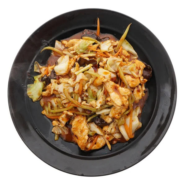 Çin yemeği. Tatlı ve ekşi soslu sıcak tavuk