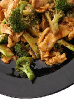 Çin yemeği. Brokoli ve sebze ile tavuk