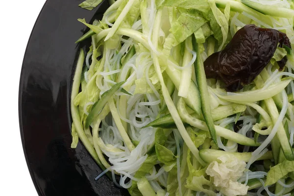 Kínai élelmiszer. Forró saláta, káposzta és zöldségekkel — Stock Fotó