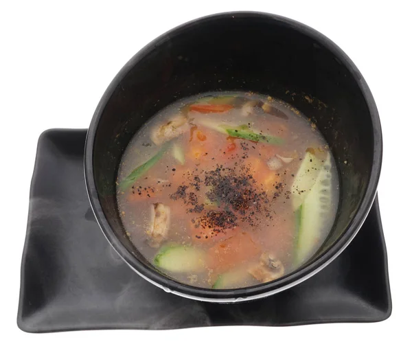 Китайське блюдо. Китайська кухня. Гарячий і кислий суп — стокове фото