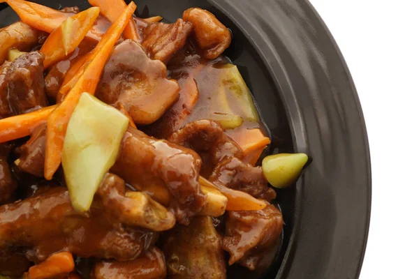 Китайская кухня. Китайская еда. Свиные ребрышки в соусе — стоковое фото