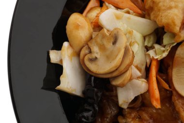 Çin yemeği. Sebze ile balık