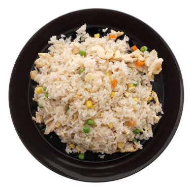 Çin yemeği. Pilav tavuk nuggets ile