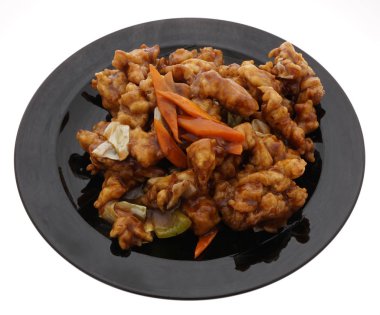 Çin yemeği. Domuz soya sosu ve sebze