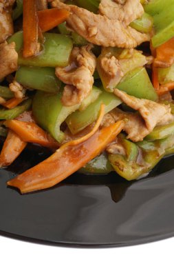 Çin yemeği. Biber soslu domuz