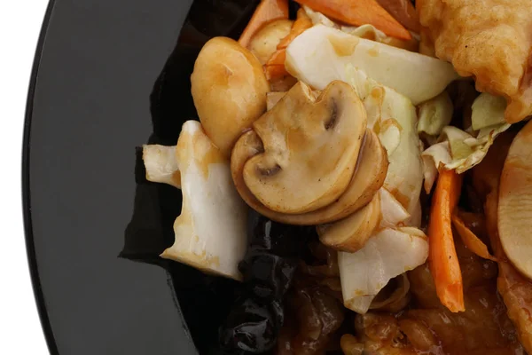 Çin yemeği. Sebze ile balık — Stok fotoğraf