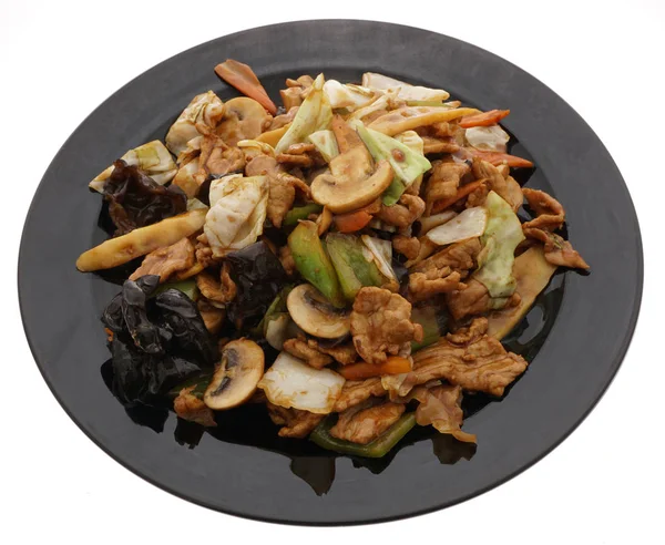 Comida china. Cerdo con verduras — Foto de Stock