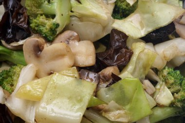 Çin yemeği. Kızarmış sebze Çin yolda