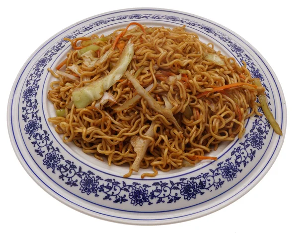 Chinesisches Essen. Nudeln mit Gemüse — Stockfoto