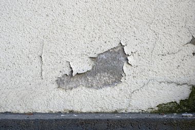 Grunge, kaba, boğuk eski sıva duvar boyalı kısmı, kopya veya metin - için uygun yer ile soyut adam kadar yakın