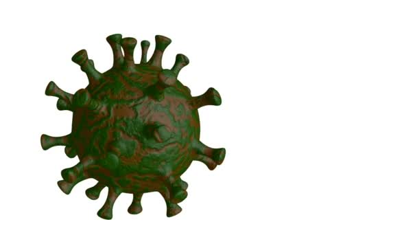 科罗纳病毒Covid 3D描述了危险流感和大流行病背后的电晕病毒原因 全球传播的危险感染 — 图库视频影像