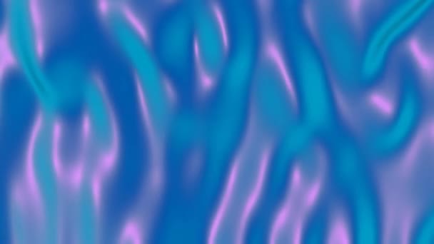 Minimalistyczne Holograficzne Fioletowo Niebiesko Różowe Kolorowe Tło Fali Wielokolorowa Abstrakcyjna — Wideo stockowe