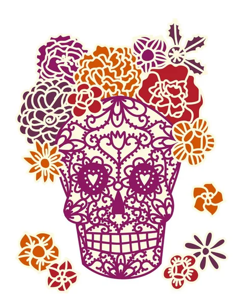Şeker kafatası gün ölü Dia de los Muertos