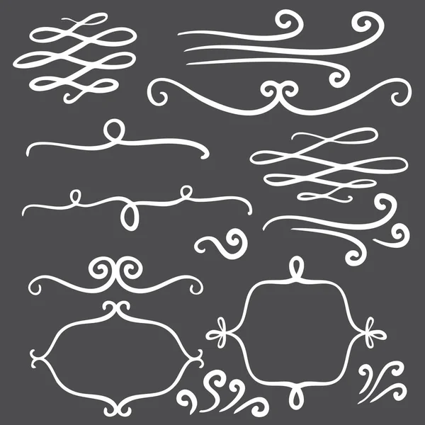 Blomstrar handritad virvlar doodles lockar — Stock vektor