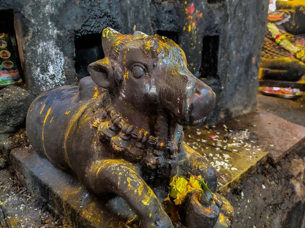 Изображение священного бычьего теленка индуистского бога Шивы — стоковое фото