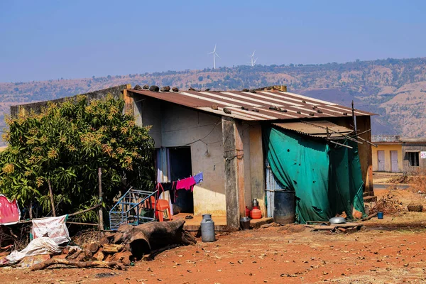 Ancienne Petite Maison Dans Village Indien — Photo