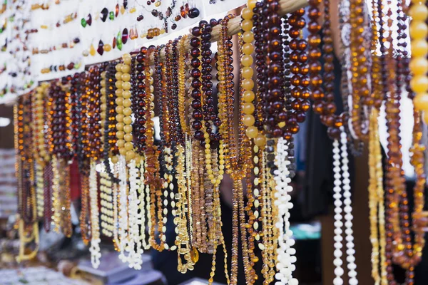 Beads bracelets background multicolored — Stock Photo, Image