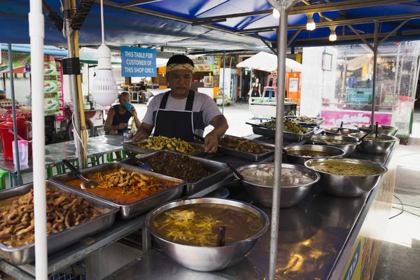 Тайська ринку продукти і фрукти багато зелені — стокове фото