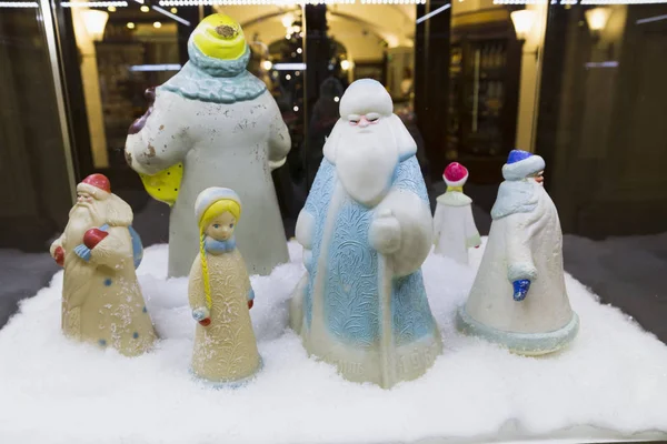 Ausstellung der antiken Weihnachtsklauseln, Jahrgang — Stockfoto