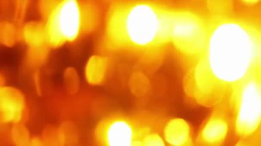 Yumuşak odaklı turuncu Led ışıkları yanıp sönen kesintisiz loop