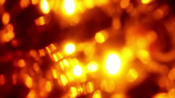 Boucle sans couture de lumières LED orange focalisées douces clignotant — Video