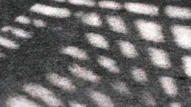 Doğadaki soyut güzellik ve geometrik desen. Çinli hayran palmiyesi yapraklarının gölgesi kontrol edildi. Çürümüş beton zeminde güzelce sallanıyor.