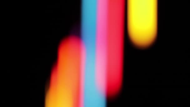 Abstrato Cor Luzes Fundo Luzes Fluorescentes Verticais Coloridas Borradas Lâmpada — Vídeo de Stock
